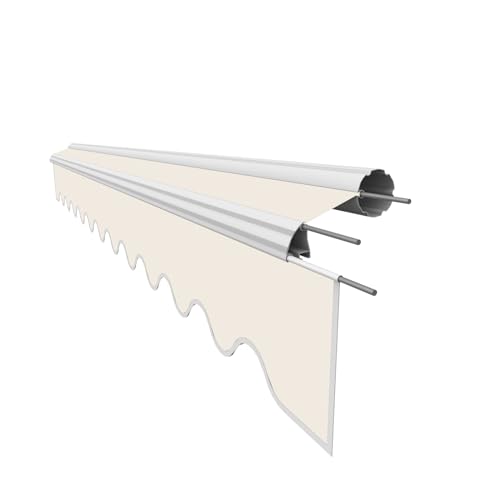 Leudus Markisen Volant Markisenbespannung Sonnenschutz Ersatzstoffe 3.83m*23cm SPD054 Sonnenmarkise fertig genäht von Leudus