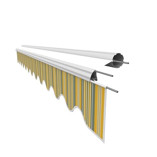 Leudus Markisen Volant Markisenbespannung Sonnenschutz Ersatzstoffe 5.85m*23cm SPD035 Sonnenmarkise fertig genäht von Leudus