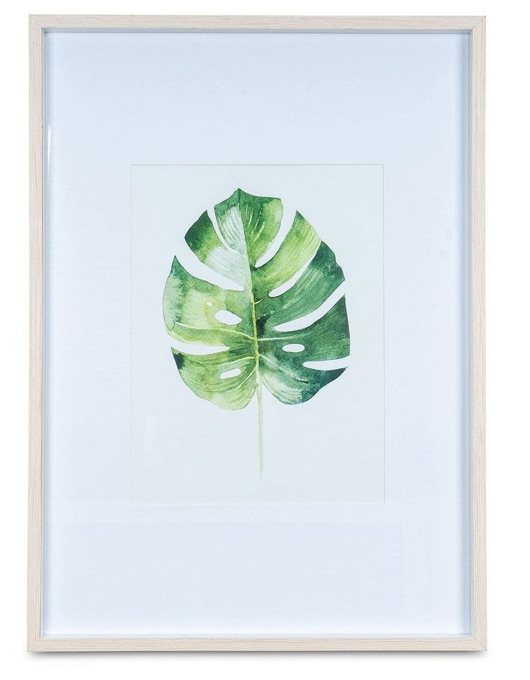 Levandeo® Bilderrahmen, Bilderrahmen 30x40cm Monstera Eiche Natur Echtholz Fotorahmen von Levandeo®