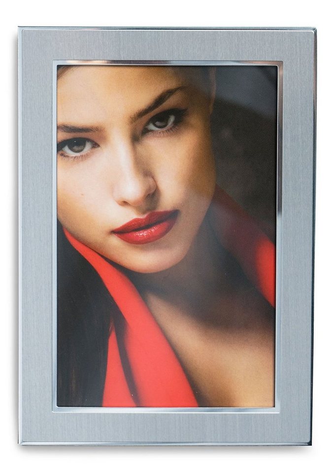 Levandeo® Bilderrahmen, levandeo Bilderrahmen 10x15cm Alu Aluminium silber Fotorahmen von Levandeo®