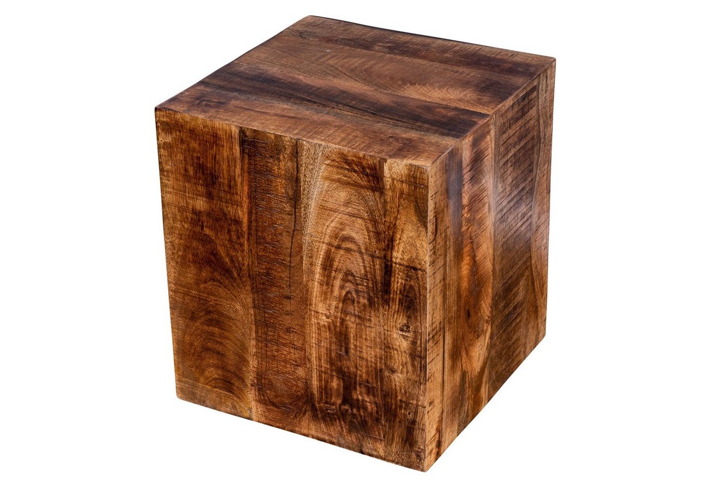 Levandeo® Couchtisch, Beistelltisch Hocker 40x45cm Mango Tisch Holzhocker Rollen Holztisch von Levandeo®