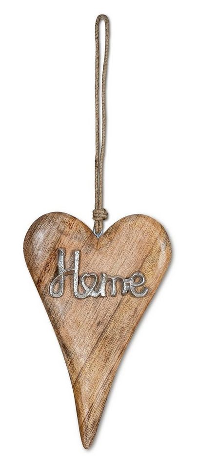 Levandeo® Deko-Schriftzug, Aufhänger Mango Holz Schriftzug Home H26cm Wanddeko Türschild von Levandeo®