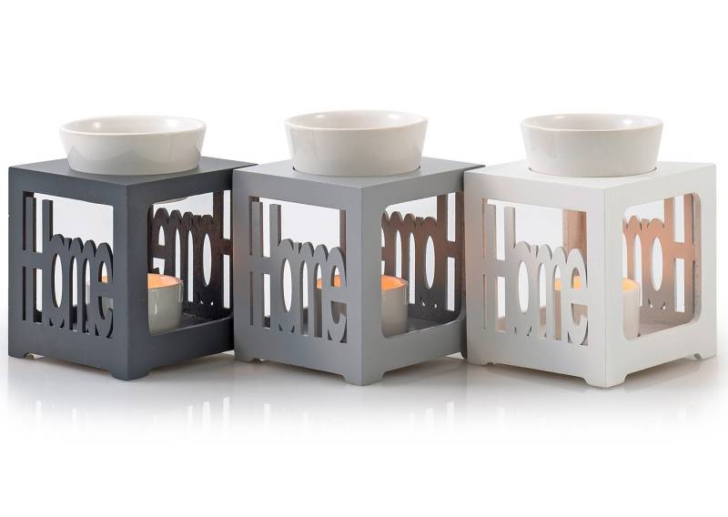 Levandeo® Duftlampe, Duftlampe schwarz anthrazit Home Keramik Öllampe Aromalampe von Levandeo®