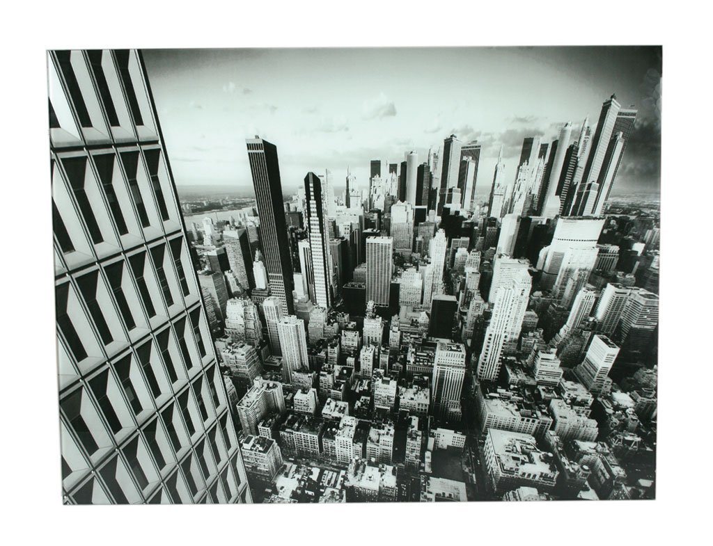 Levandeo® Glasbild, Wandbild aus Glas 60x80cm New York City Skyline von Levandeo®