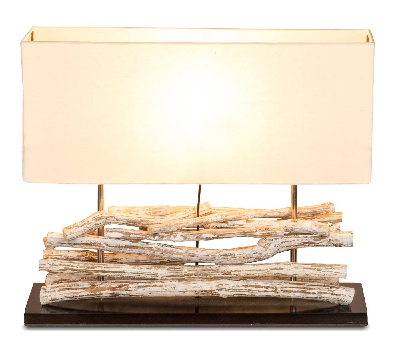 Levandeo® Nachttischlampe, Lampe Tischlampe aus Holz Holzlampe Tischleuchte Treibholz 45cm von Levandeo®