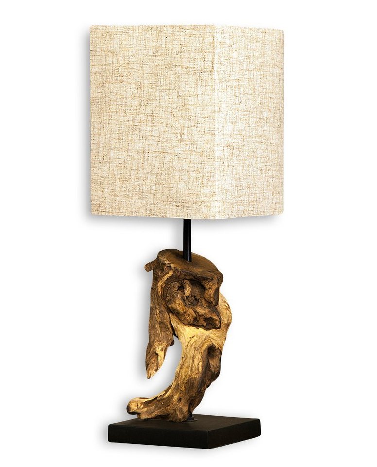 Levandeo® Nachttischlampe, Lampe Tischlampe aus Holz Holzlampe Tischleuchte Treibholz 45cm von Levandeo®