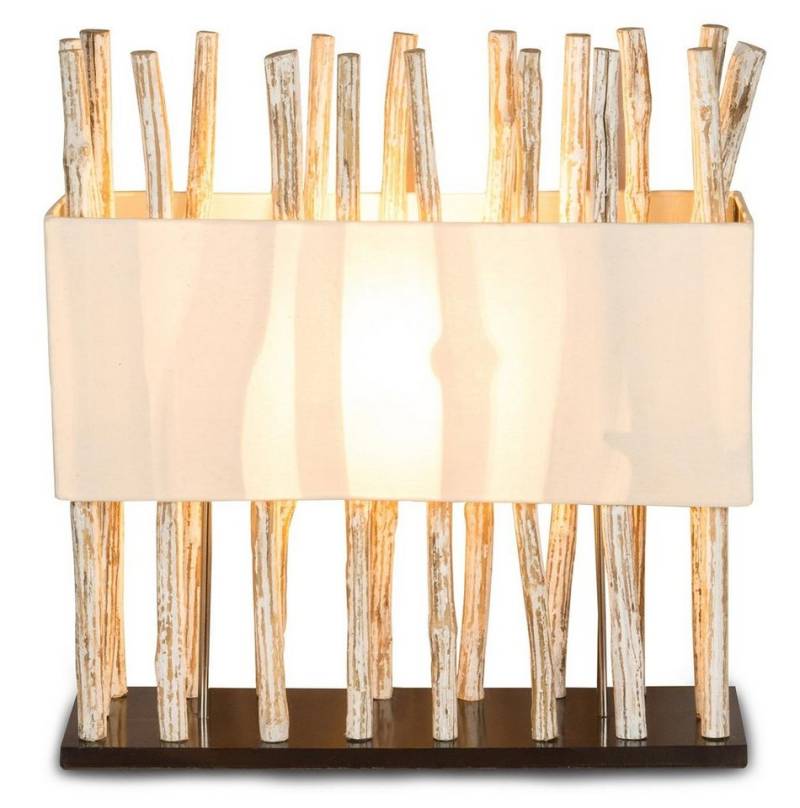 Levandeo® Nachttischlampe, Lampe Tischlampe aus Holz Holzlampe Tischleuchte Treibholz 54cm von Levandeo®