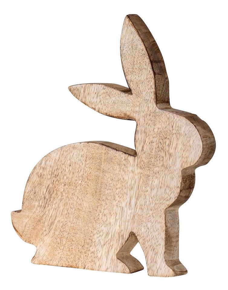 Levandeo® Osterhase, Osterhase H20cm Mangoholz Holz Hase Osterdeko Deko Figur Frühling von Levandeo®