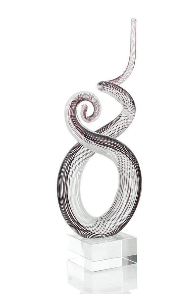 Levandeo® Skulptur, Designer Skulptur Glas 26x13cm Design Glasskulptur Hochwertiges von Levandeo®
