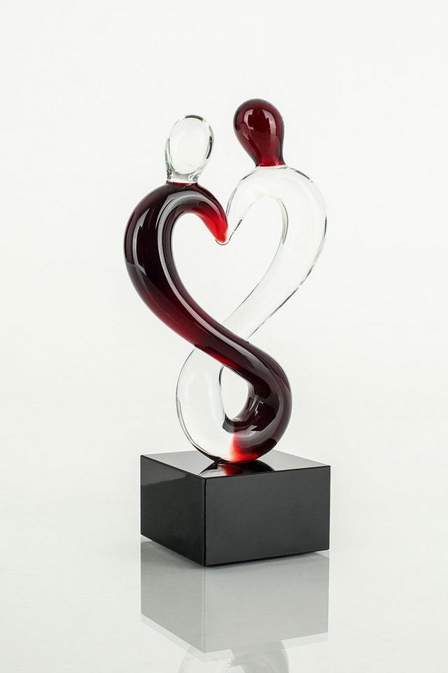 Levandeo® Skulptur, Designer Skulptur aus Glas - Design Glas-Skupltur Mann und Frau von Levandeo®