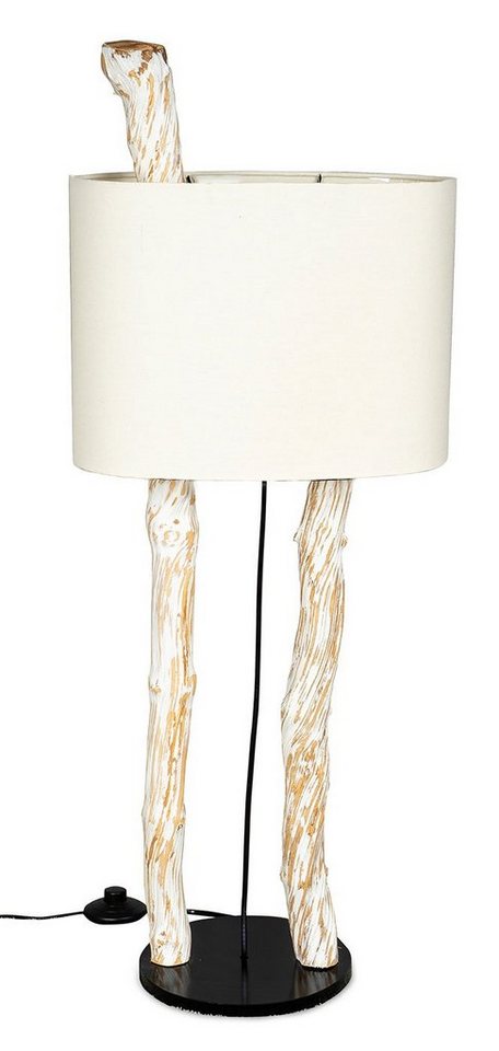 Levandeo® Stehlampe, Stehlampe Höhe 95cm Treibholz Stehleuchte Holz Lampe Teakholz Weiß von Levandeo®