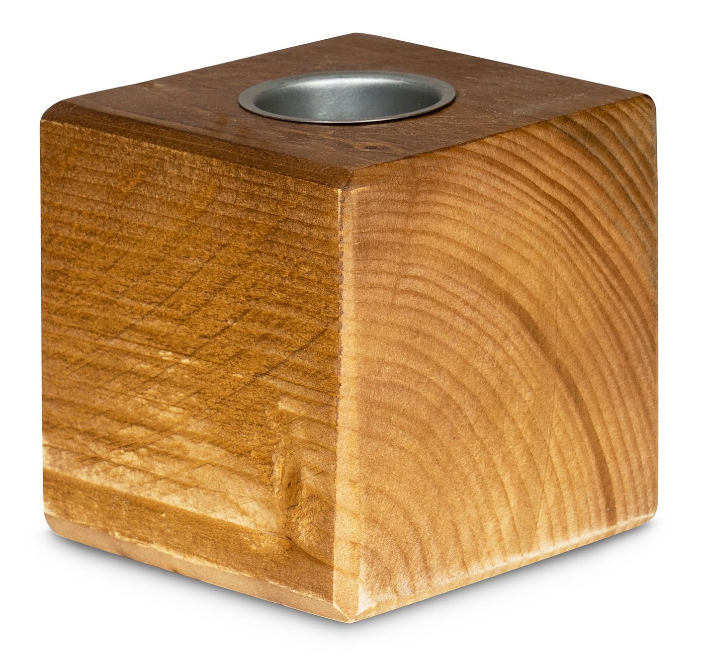 Levandeo® Teelichthalter, levandeo Teelichthalter Holz Massiv 10x10cm Eiche Farbig von Levandeo®