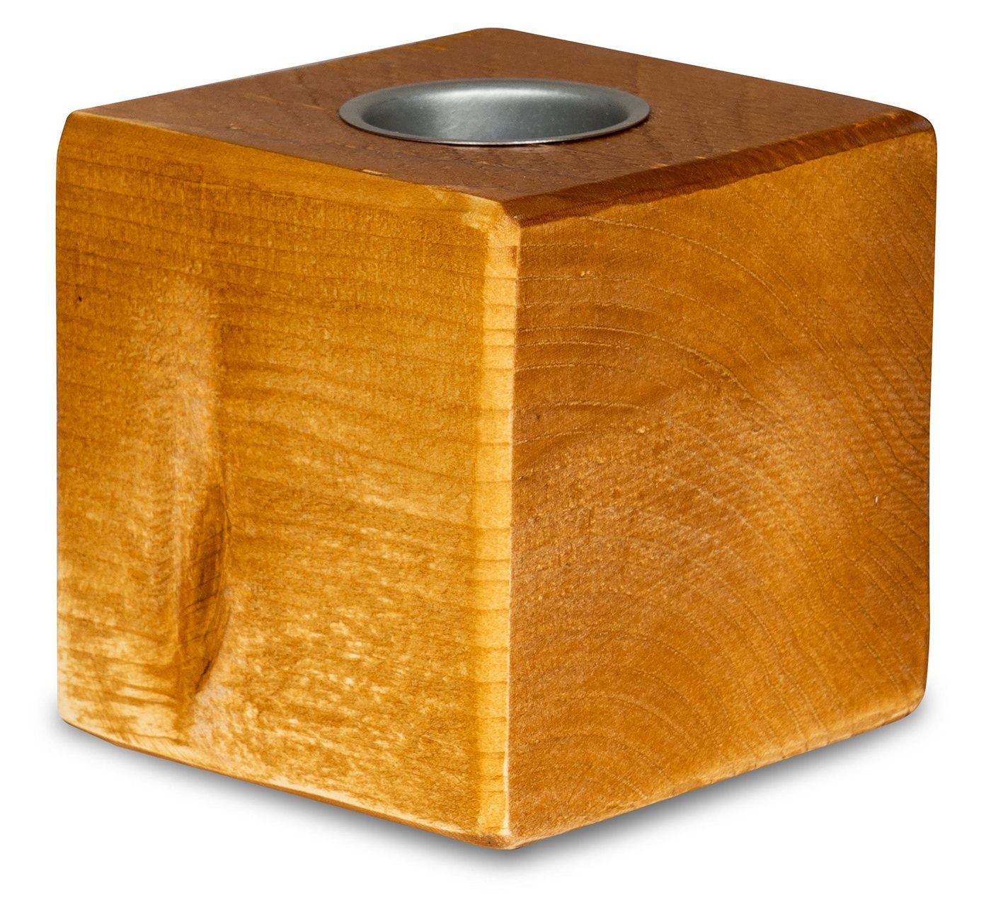 Levandeo® Teelichthalter, levandeo Teelichthalter Holz Massiv 10x10cm Teak Farbig von Levandeo®