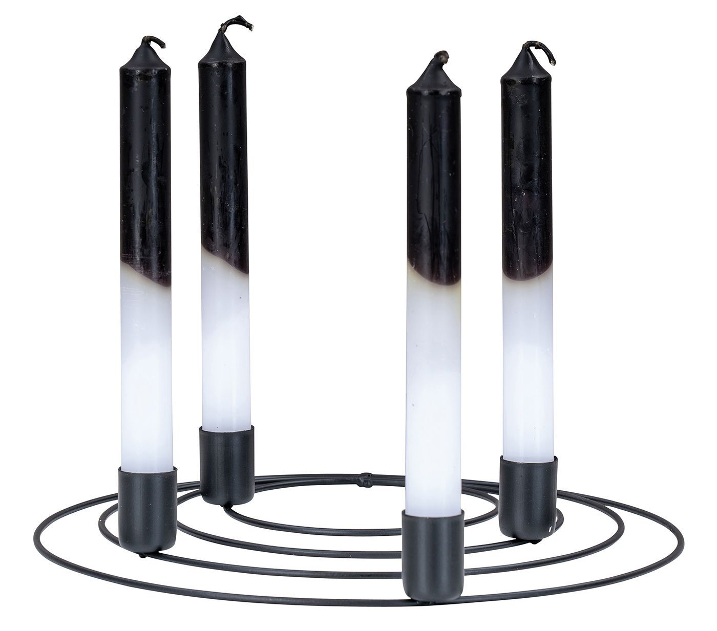 Levandeo® Tischkerzenhalter, Runder Kerzenhalter Ø 27cm Metall Schwarz Kerzenständer von Levandeo®