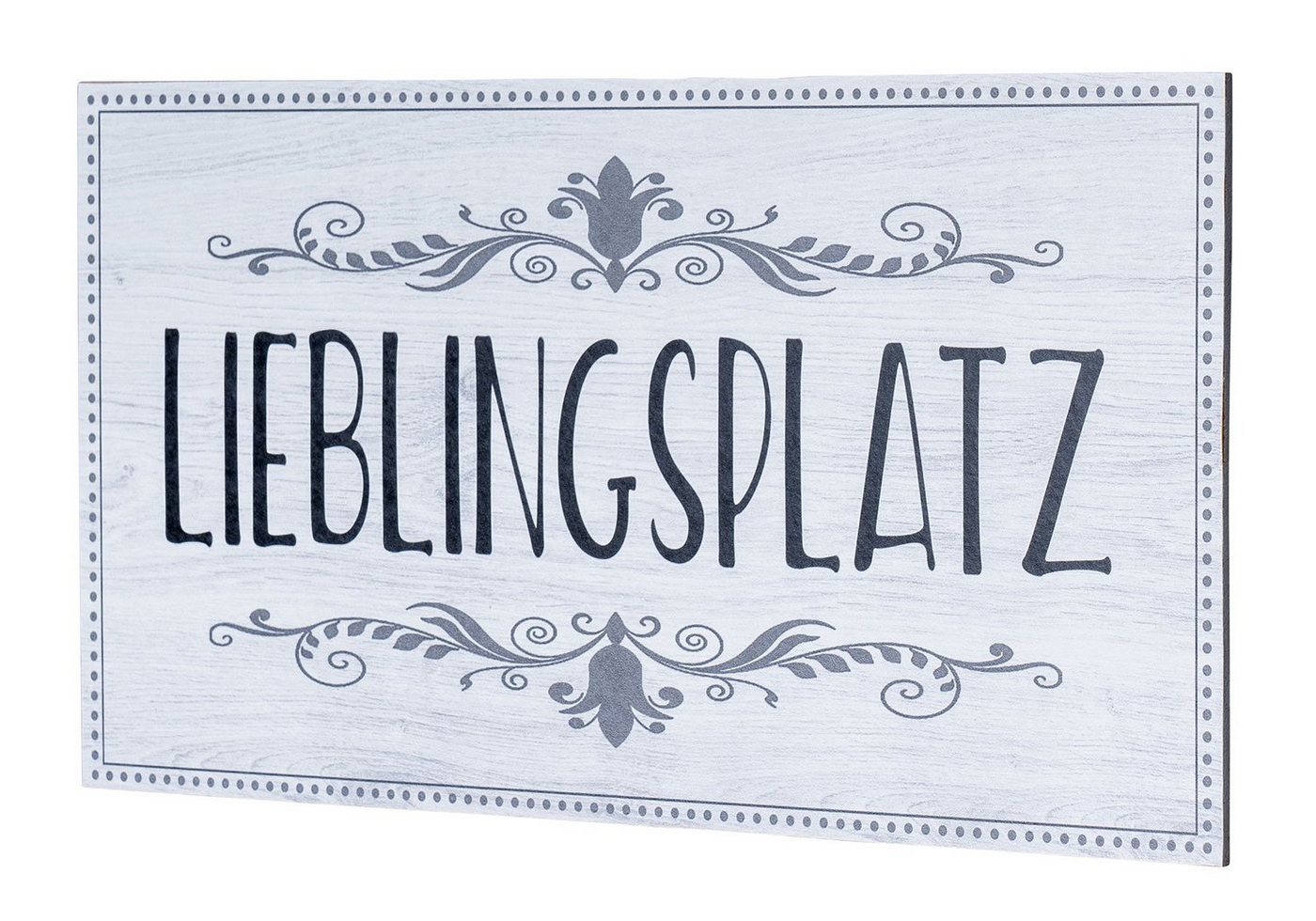 Levandeo® Wandbild, Wandbild 40x20cm Lieblingsplatz Spruch Deko Wandschild Bild Wanddeko von Levandeo®
