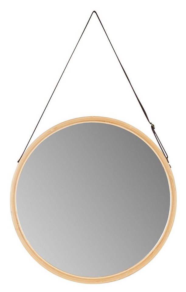 Levandeo® Wandspiegel, Spiegel 38cm Rund Bambus Holz Wandspiegel Flurspiegel Wanddeko Deko von Levandeo®