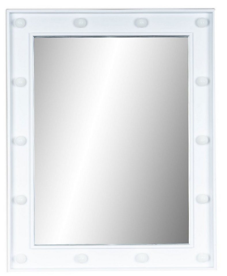 Levandeo® Wandspiegel, Wandspiegel LED Spiegel Weiß 39x49cm Wanddeko Schminkspiegel Mit von Levandeo®