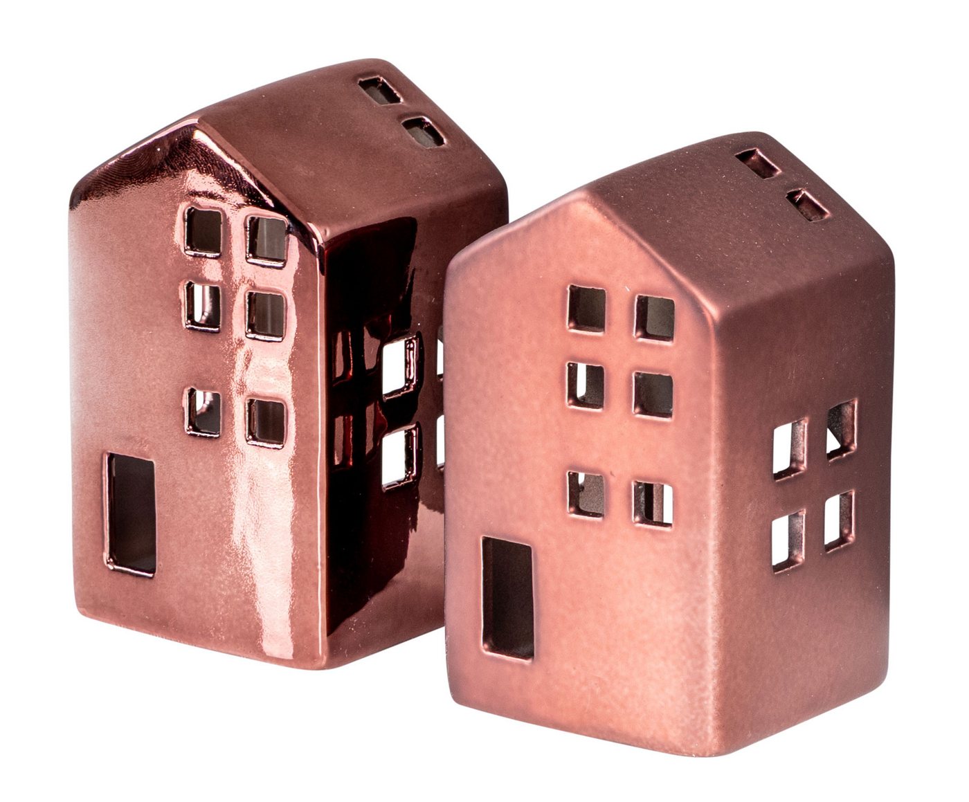 Levandeo® Weihnachtsfigur, 2er Set Teelichthaus Porzellan Bordeaux Rot Tischdeko Weihnachtsdeko von Levandeo®