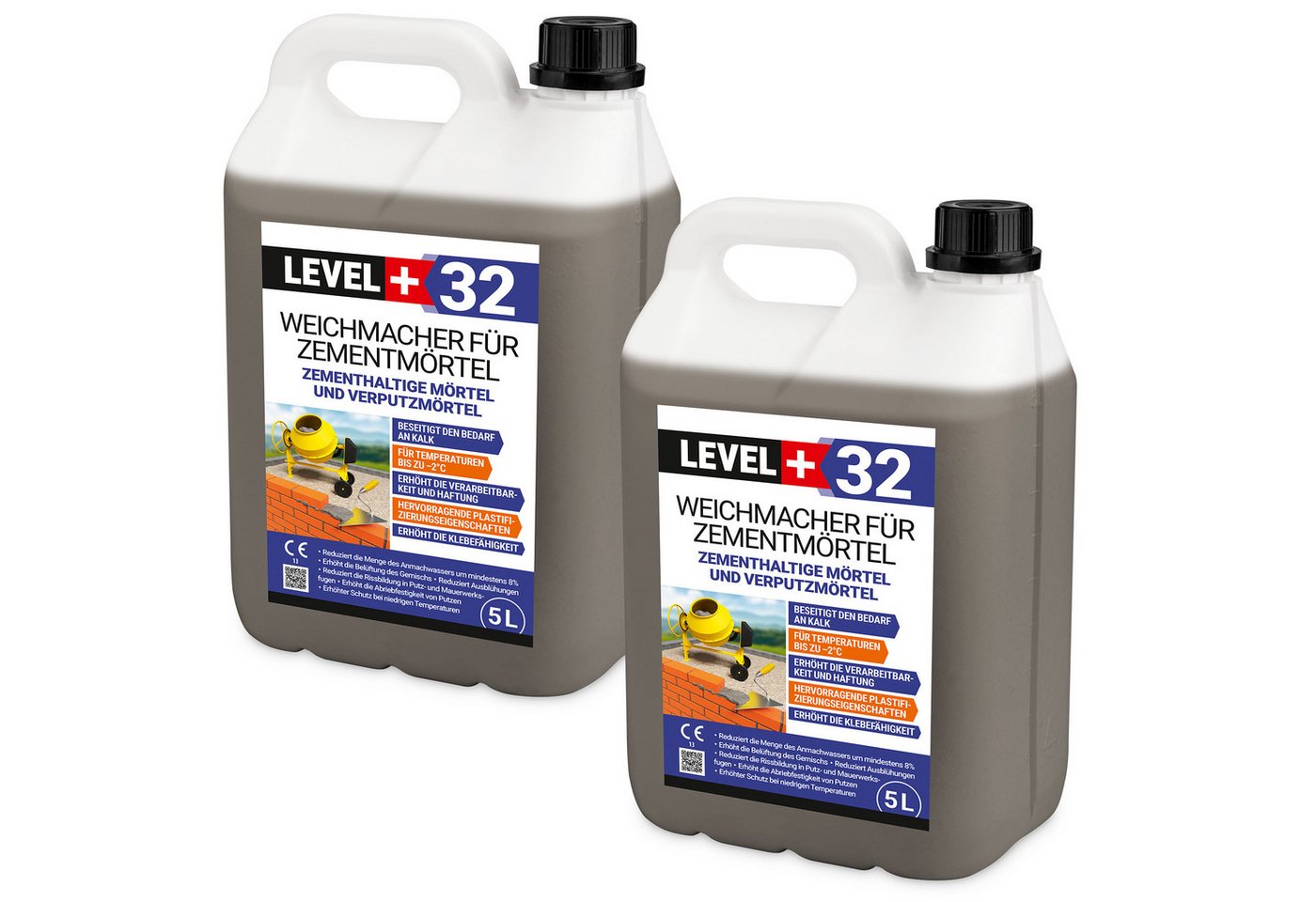 Level+ Beton LEVEL+ Weichmacher für Mörtel Flüssig L+32 Ersetzt Kalk 10L 12 Level+ Beton LEVEL+ Weichmacher für Mörtel Flüssig L+32 Ersetzt Kalk 10L 12 von Level+