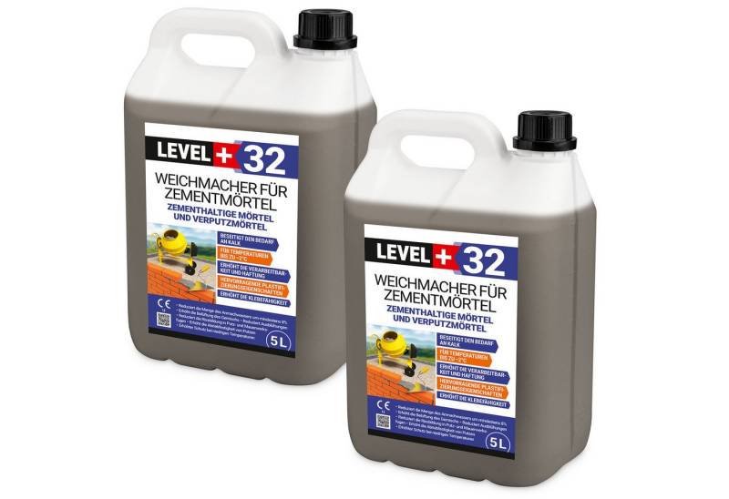 Level+ Beton LEVEL+ Weichmacher für Mörtel Flüssig L+32 Ersetzt Kalk 10L 12 von Level+