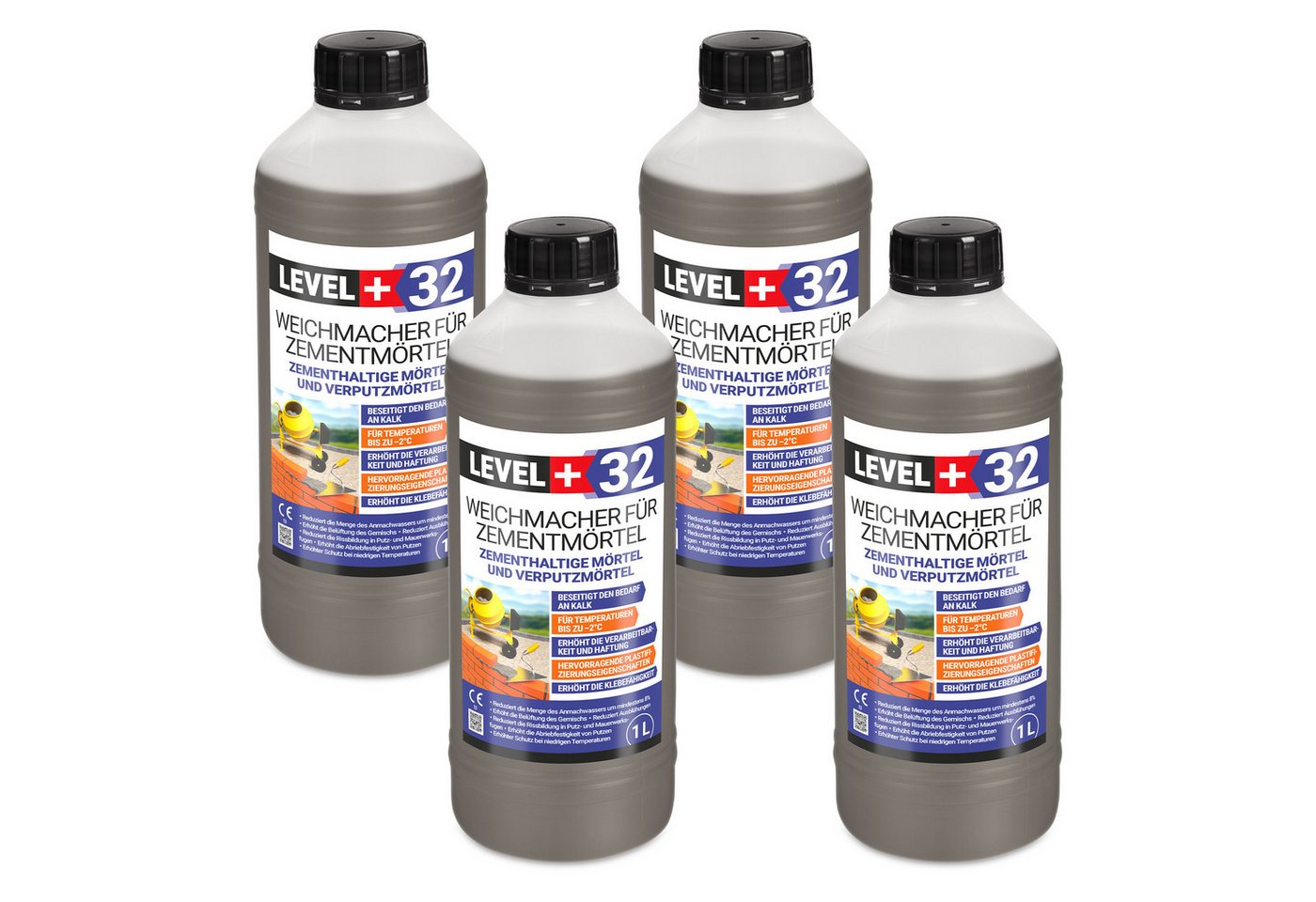 Level+ Beton LEVEL+ Weichmacher für Mörtel Flüssig L+32 Ersetzt Kalk 4L 6 Level+ Beton LEVEL+ Weichmacher für Mörtel Flüssig L+32 Ersetzt Kalk 4L 6 von Level+