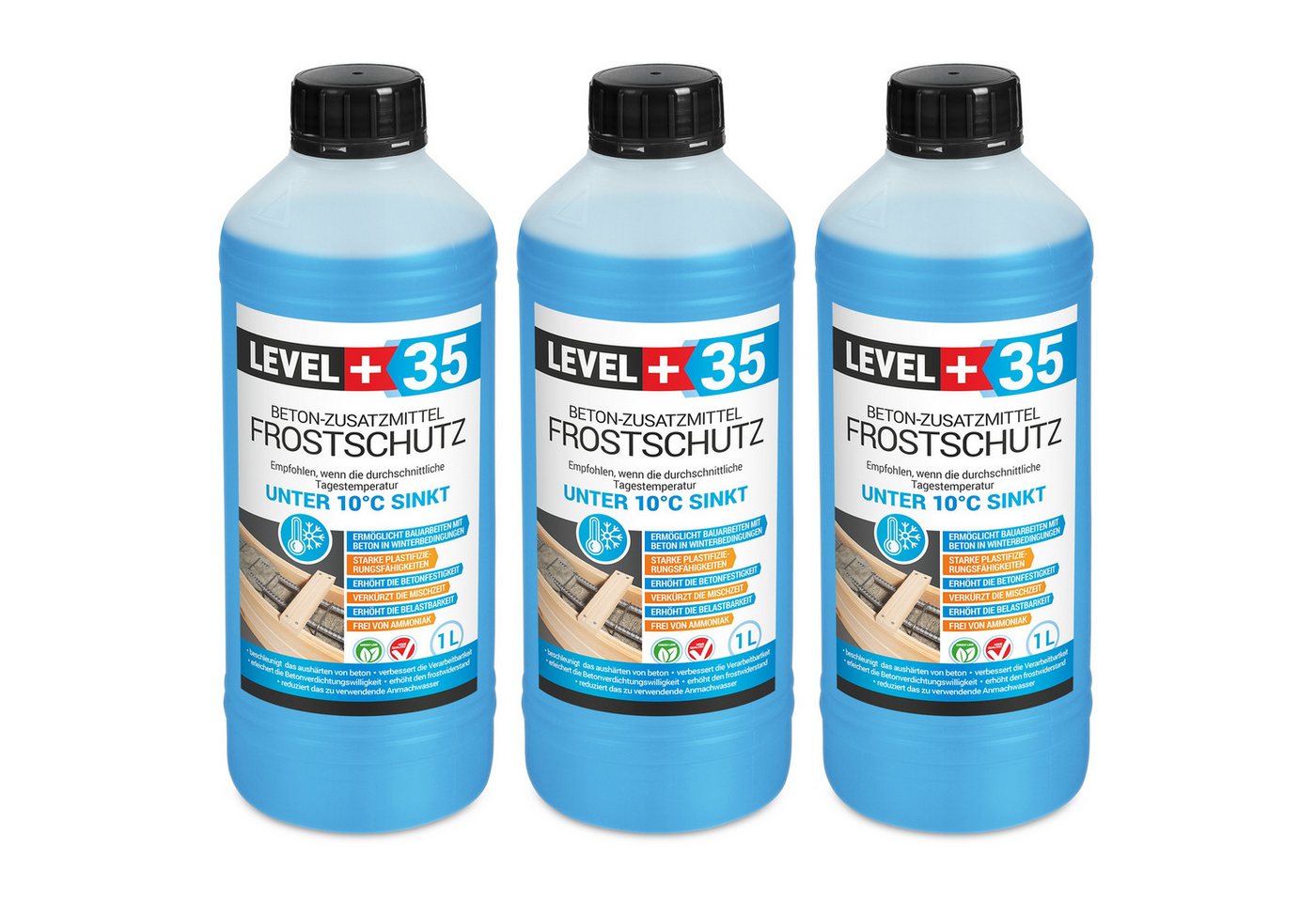 Level+ Beton Plastifizierer Beton-Zusatzmittel Frostschutz Betonzusatz L+35 - 3L 4.5 Level+ Beton Plastifizierer Beton-Zusatzmittel Frostschutz Betonzusatz L+35 - 3L 4.5 von Level+