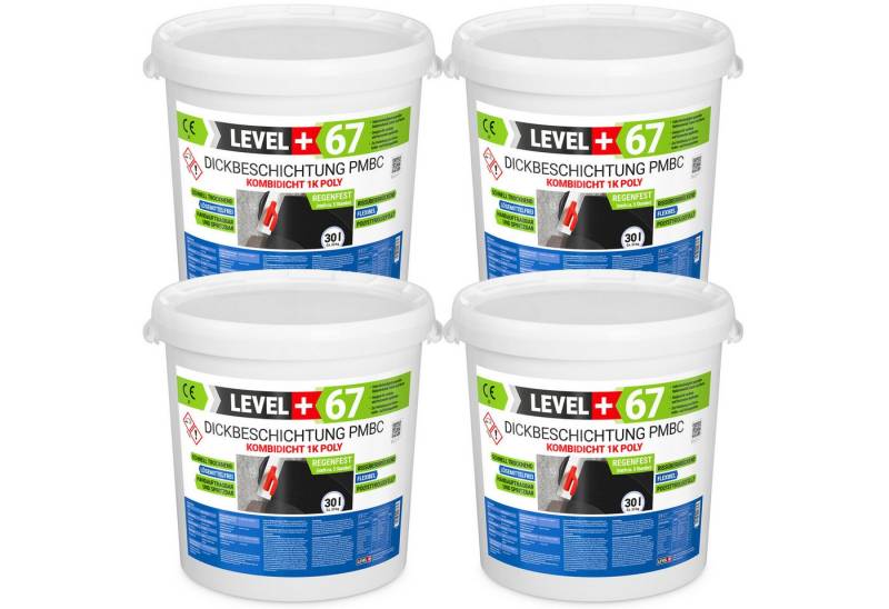 Level+ Dichtstoff Bitumen Dickbeschichtung 1K Polystyrol PMBC 1K Poly L+67 - 120L von Level+