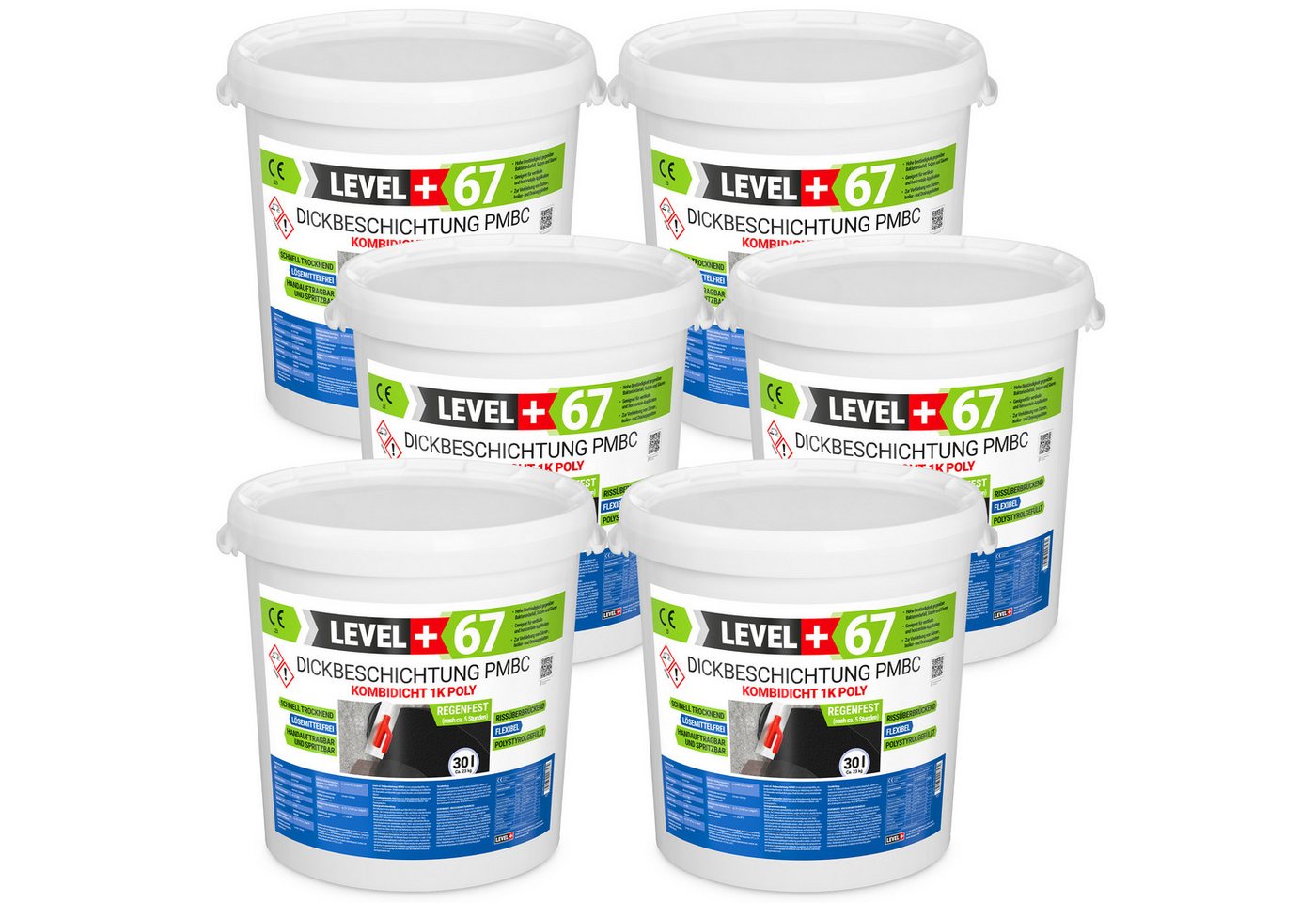 Level+ Dichtstoff Bitumen Dickbeschichtung 1K Polystyrol PMBC 1K Poly L+67 - 180L Level+ Dichtstoff Bitumen Dickbeschichtung 1K Polystyrol PMBC 1K Poly L+67 - 180L von Level+