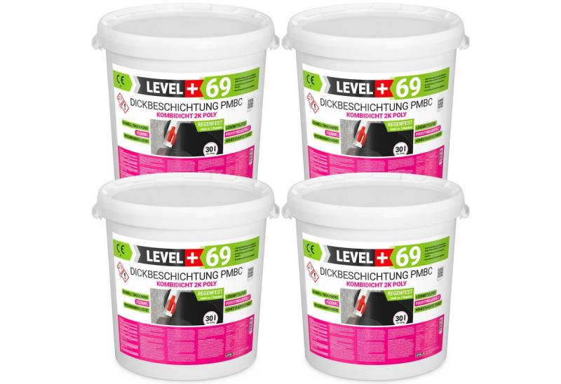 Level+ Dichtstoff Bitumen Dickbeschichtung PMBC Kombidicht 2K Poly PS L+69 - 120L von Level+