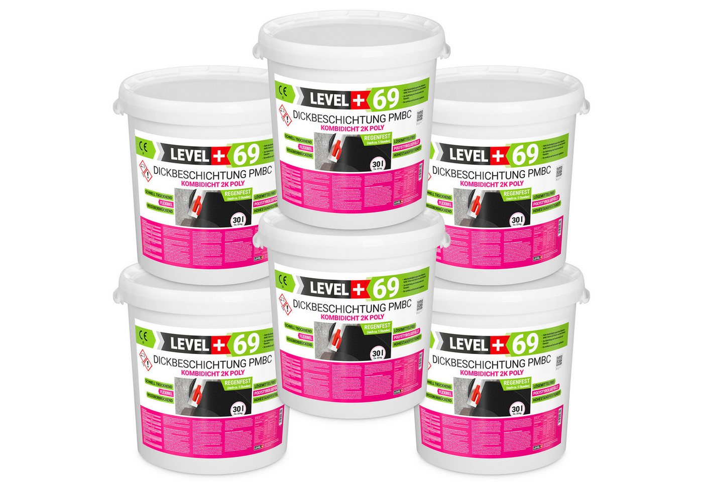 Level+ Dichtstoff Bitumen Dickbeschichtung PMBC Kombidicht 2K Poly PS L+69 - 180L Level+ Dichtstoff Bitumen Dickbeschichtung PMBC Kombidicht 2K Poly PS L+69 - 180L von Level+