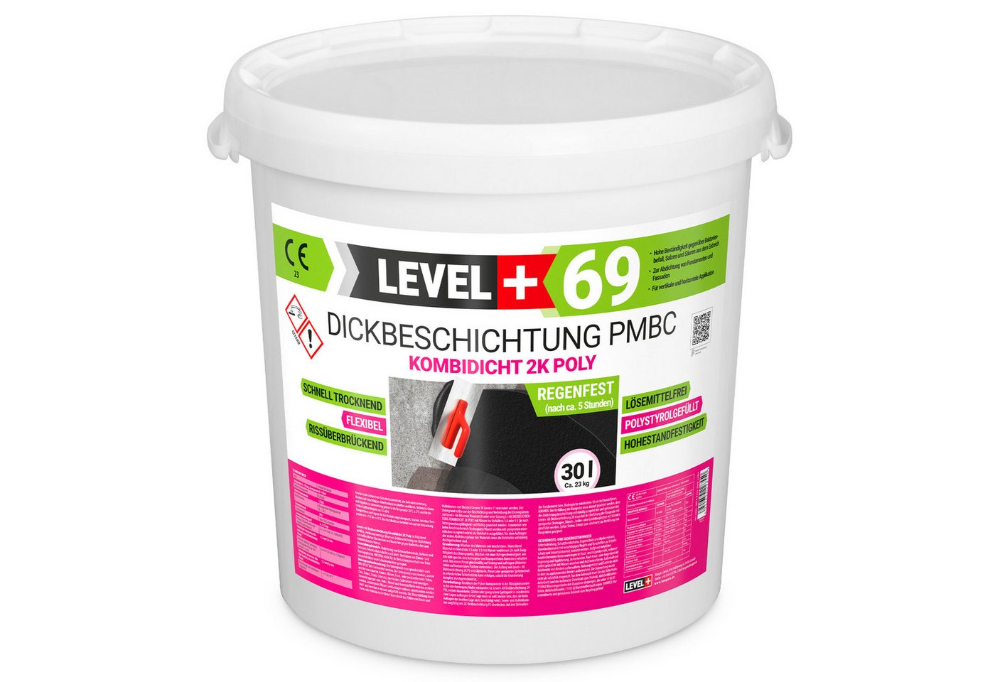 Level+ Dichtstoff Bitumen Dickbeschichtung PMBC Kombidicht 2K Poly PS L+69 - 30L Level+ Dichtstoff Bitumen Dickbeschichtung PMBC Kombidicht 2K Poly PS L+69 - 30L von Level+