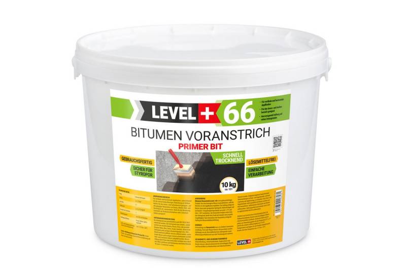 Level+ Dichtstoff Bitumen Voranstrich Haftgrund Grundierung Bitumengrund L+66 - 10Kg von Level+