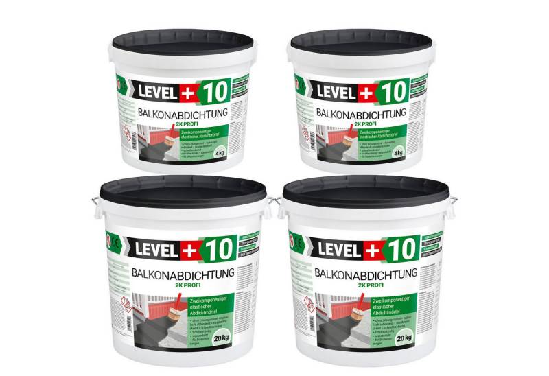 Level+ Dichtstoff LEVEL+ Balkonabdichtung Dichtschlämme 2K Terrasse L+10 - 48KG von Level+