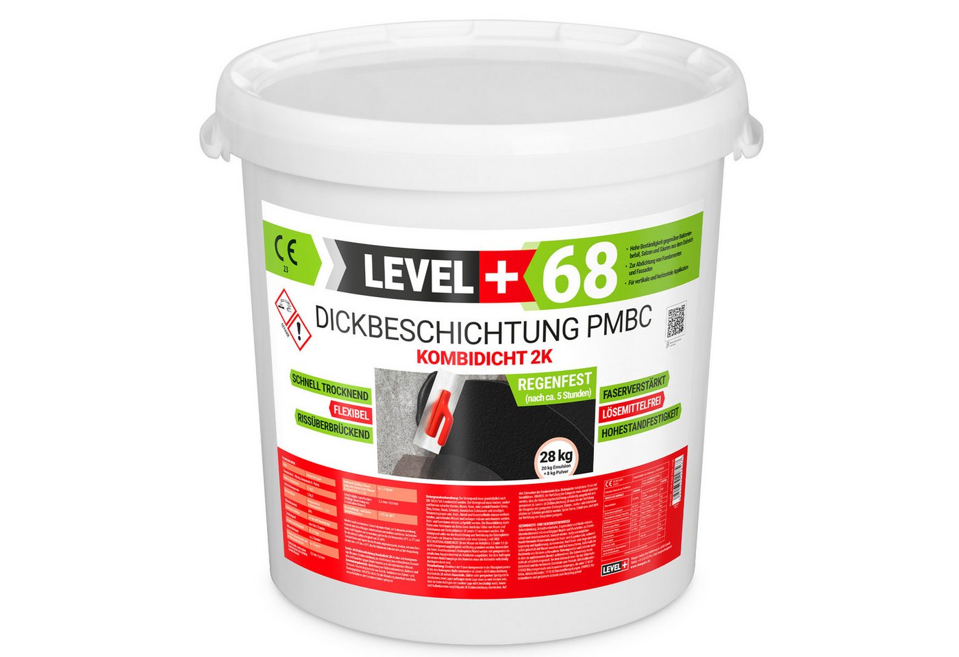 Level+ Dichtstoff LEVEL+ Bitumen Dickbeschichtung PMBC Kombidicht 2K L+68 - 28KG Level+ Dichtstoff LEVEL+ Bitumen Dickbeschichtung PMBC Kombidicht 2K L+68 - 28KG von Level+