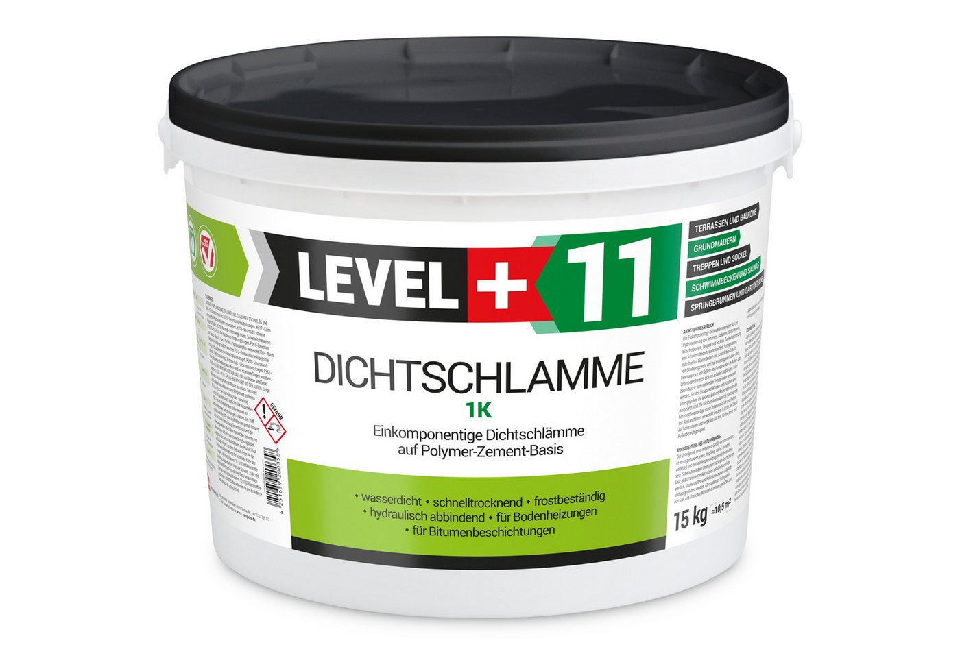 Level+ Dichtstoff LEVEL+ Dichtschlämme 1K Trockener Keller Abdichtung L+11 - 15KG von Level+