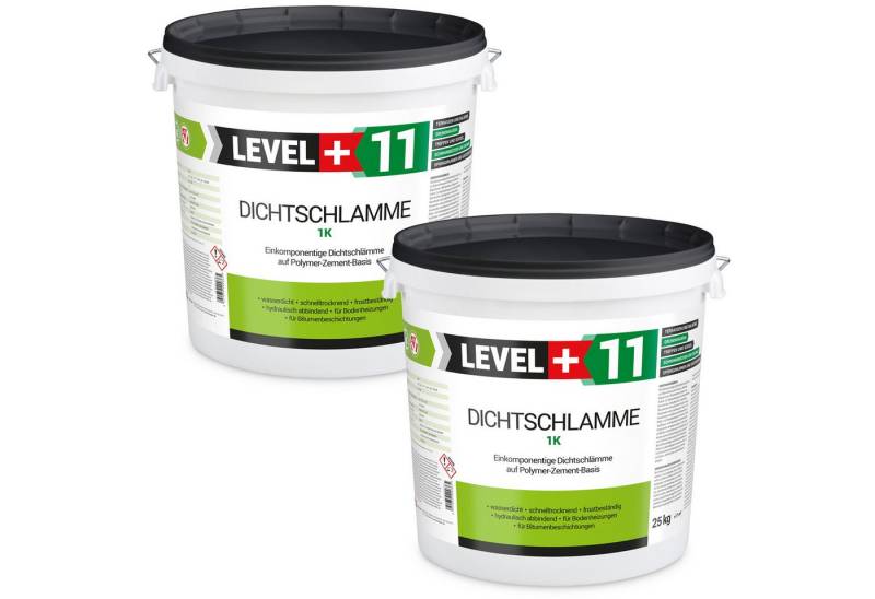 Level+ Dichtstoff LEVEL+ Dichtschlämme 1K Trockener Keller Abdichtung L+11 - 50KG von Level+