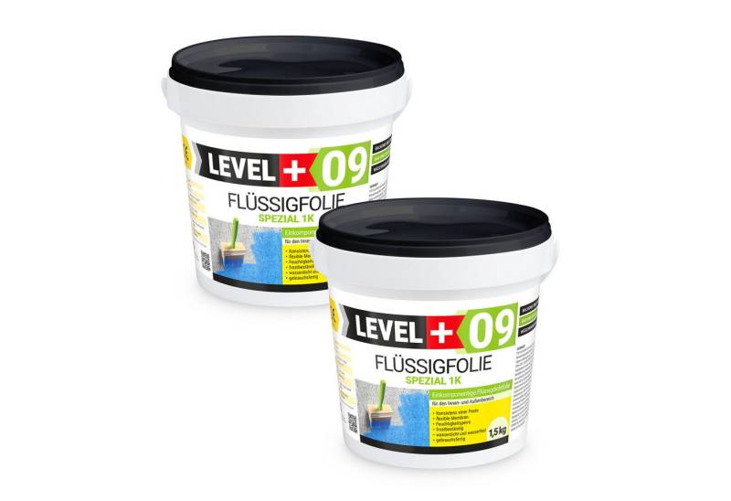 Level+ Dichtstoff LEVEL+ Flüssigfolie Abdichtung Dichtfolie flexibel 3KG L+09 von Level+