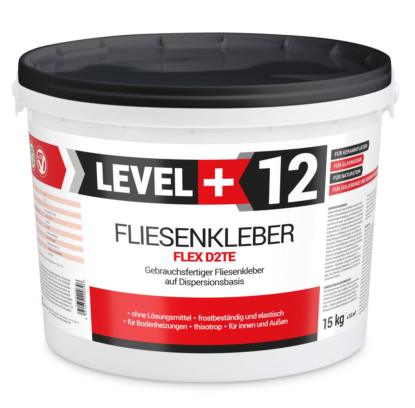 Level+ Fliesenkleber LEVEL+ Fliesenkleber Fertig Dispersionkleber Flexmörtel L+12 - 15KG, 16 kg Level+ Fliesenkleber LEVEL+ Fliesenkleber Fertig Dispersionkleber Flexmörtel L+12 - 15KG, 16 kg von Level+