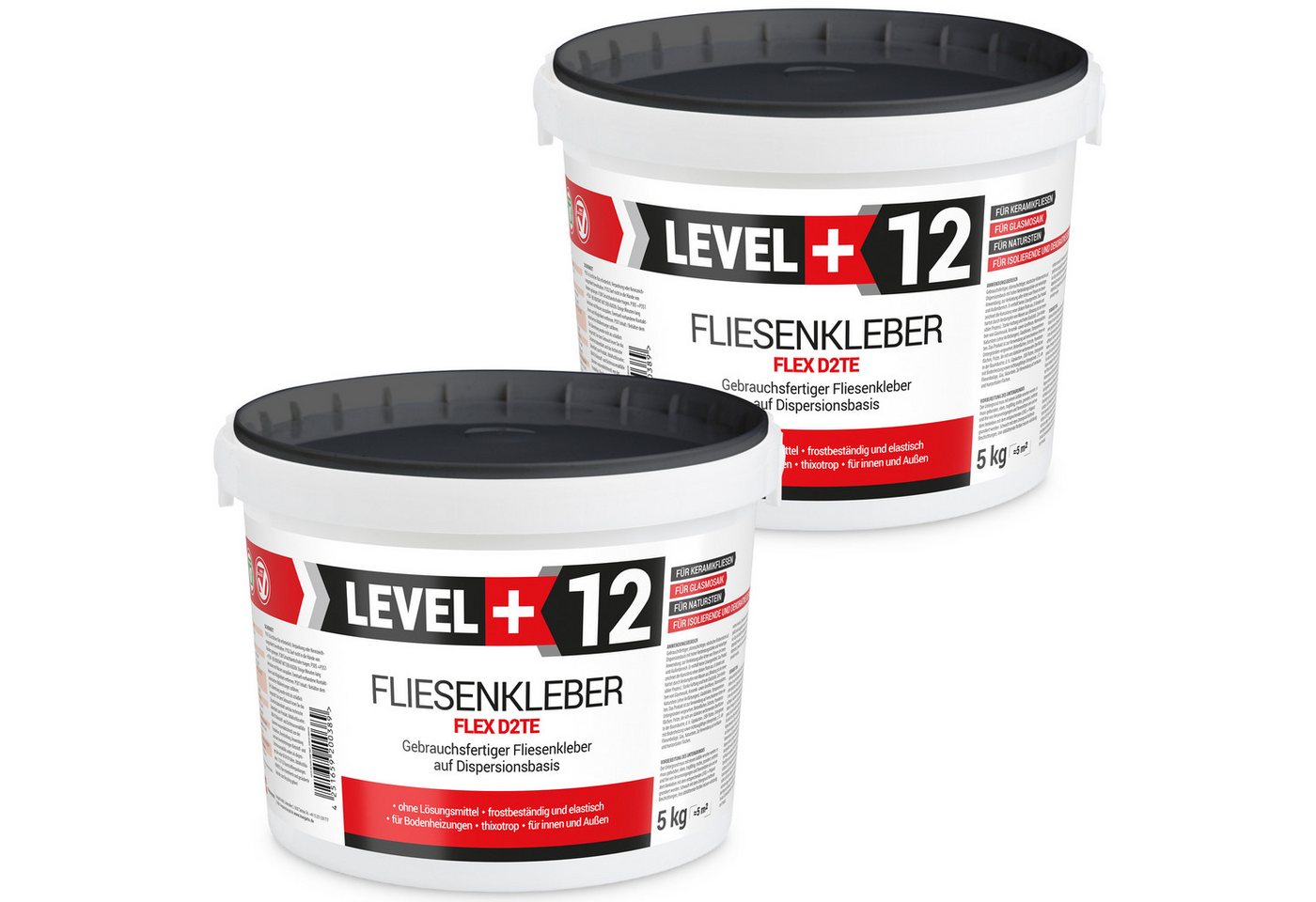 Level+ Fliesenkleber LEVEL+ Fliesenkleber Fertig Dispersionkleber Flexmörtel L+12 - 5+5KG, 11 kg Level+ Fliesenkleber LEVEL+ Fliesenkleber Fertig Dispersionkleber Flexmörtel L+12 - 5+5KG, 11 kg von Level+