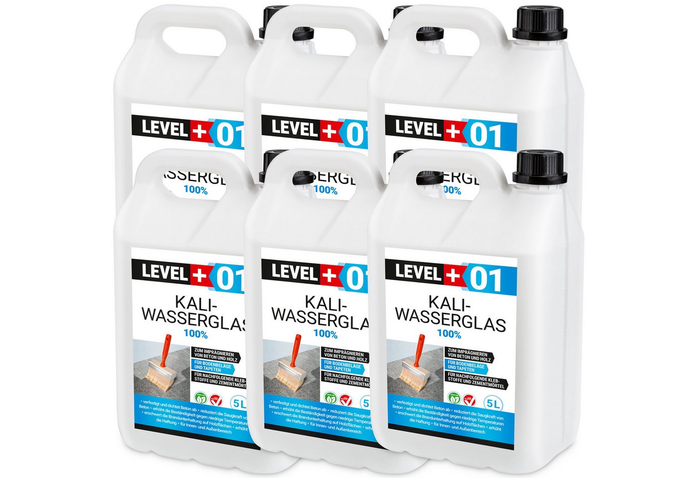 Level+ Isoliergrundierung Kaliwasserglas Unverdünnt Grundierung Konservierung L+01 - 30L von Level+