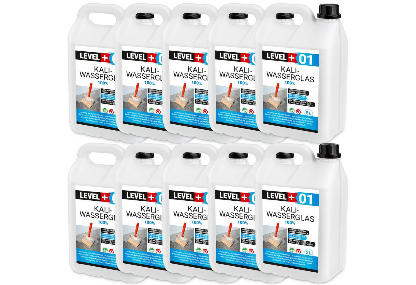 Level+ Isoliergrundierung Kaliwasserglas Unverdünnt Grundierung Konservierung L+01 - 50L Level+ Isoliergrundierung Kaliwasserglas Unverdünnt Grundierung Konservierung L+01 - 50L von Level+