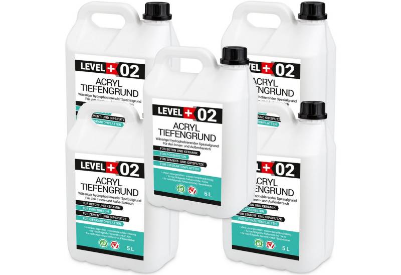 Level+ Tiefengrund LEVEL+ Acryl Tiefengrund Grundierung Zement Gipsputz L+02 - 25L Level+ Tiefengrund LEVEL+ Acryl Tiefengrund Grundierung Zement Gipsputz L+02 - 25L von Level+
