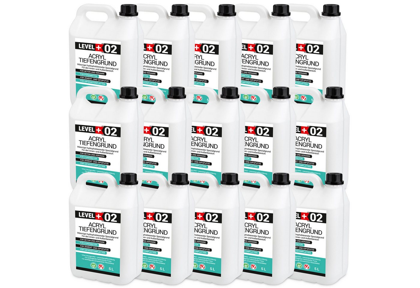 Level+ Tiefengrund LEVEL+ Acryl Tiefengrund Grundierung Zement Gipsputz L+02 - 75L Level+ Tiefengrund LEVEL+ Acryl Tiefengrund Grundierung Zement Gipsputz L+02 - 75L von Level+