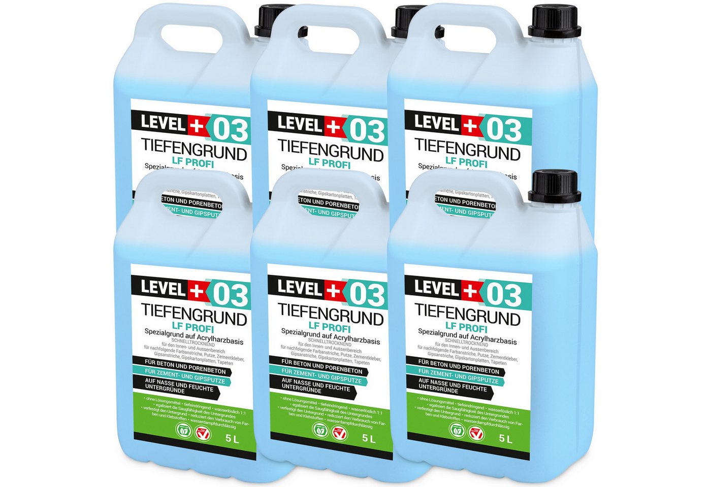 Level+ Tiefengrund LEVEL+ Tiefengrund LF Gipsputz Grundierung Innen Außen L+03 - 30L Level+ Tiefengrund LEVEL+ Tiefengrund LF Gipsputz Grundierung Innen Außen L+03 - 30L von Level+