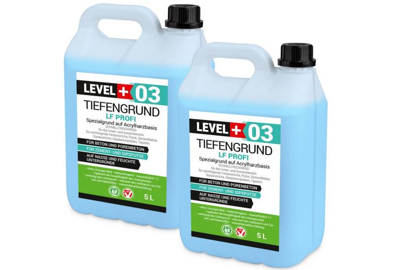 Level+ Tiefengrund LEVEL+ Tiefengrund LF Gipsputz Grundierung L+03 - 10L von Level+