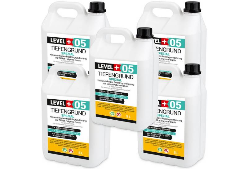 Level+ Tiefengrund LEVEL+ Tiefengrund Spezial mit Kaliwasserglas Silikat L+05 - 25L von Level+