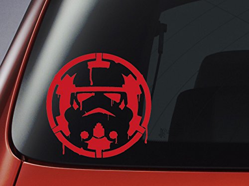 Rot Blut von Star Wars Stormtrooper Empire Logo Auto, Fenster, Wand, Laptop Aufkleber von Level
