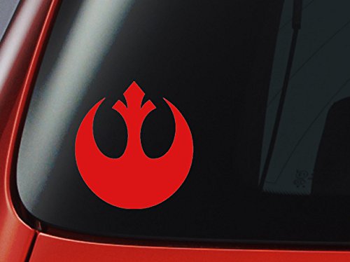 Vinyl-Aufkleber – Rotes Krieg der Sterne Rebellions-Logo – Resistenz-Wappen – für Auto, Fenster, Wand, Laptop von Level