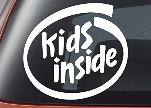 Vinyl-Aufkleber mit Aufschrift “Kids Inside“– Auto Fenster-Aufkleber, Stoßstangen-Aufkleber von Level