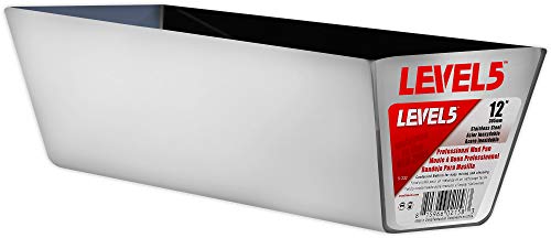Pro Grade Edelstahl Mud Pfannen | Level 5 Werkzeuge 12" rot von Level5